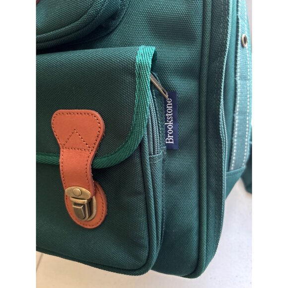 Brookstone Picnic Backpack Set With Accessories & Green Checkered Pattern - Picture 2 of 10